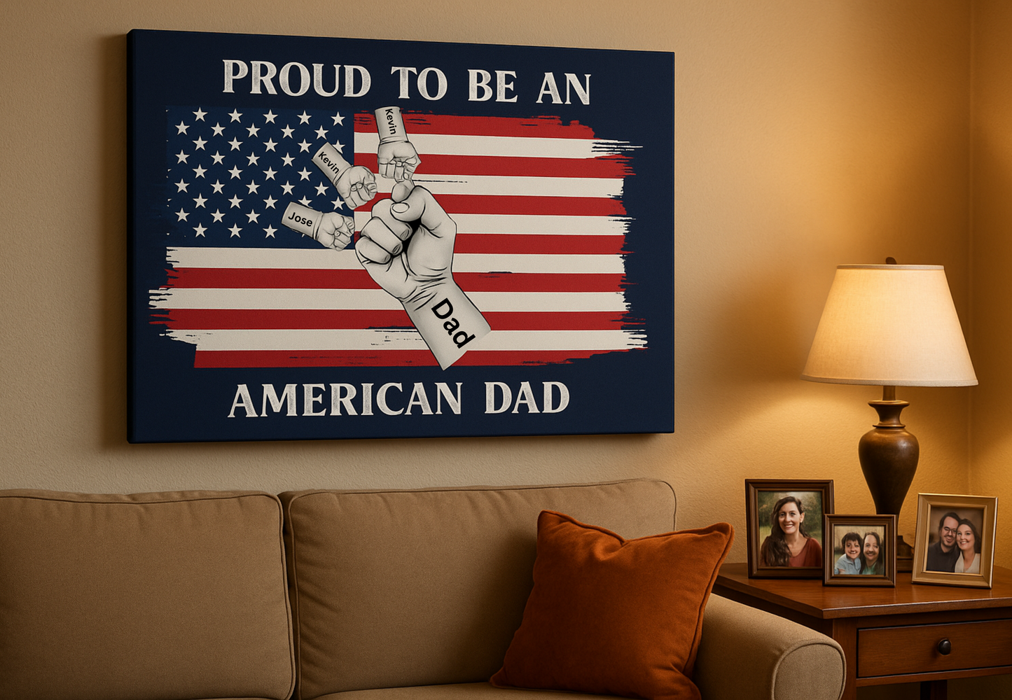 American Dad Fist Bump Canvas