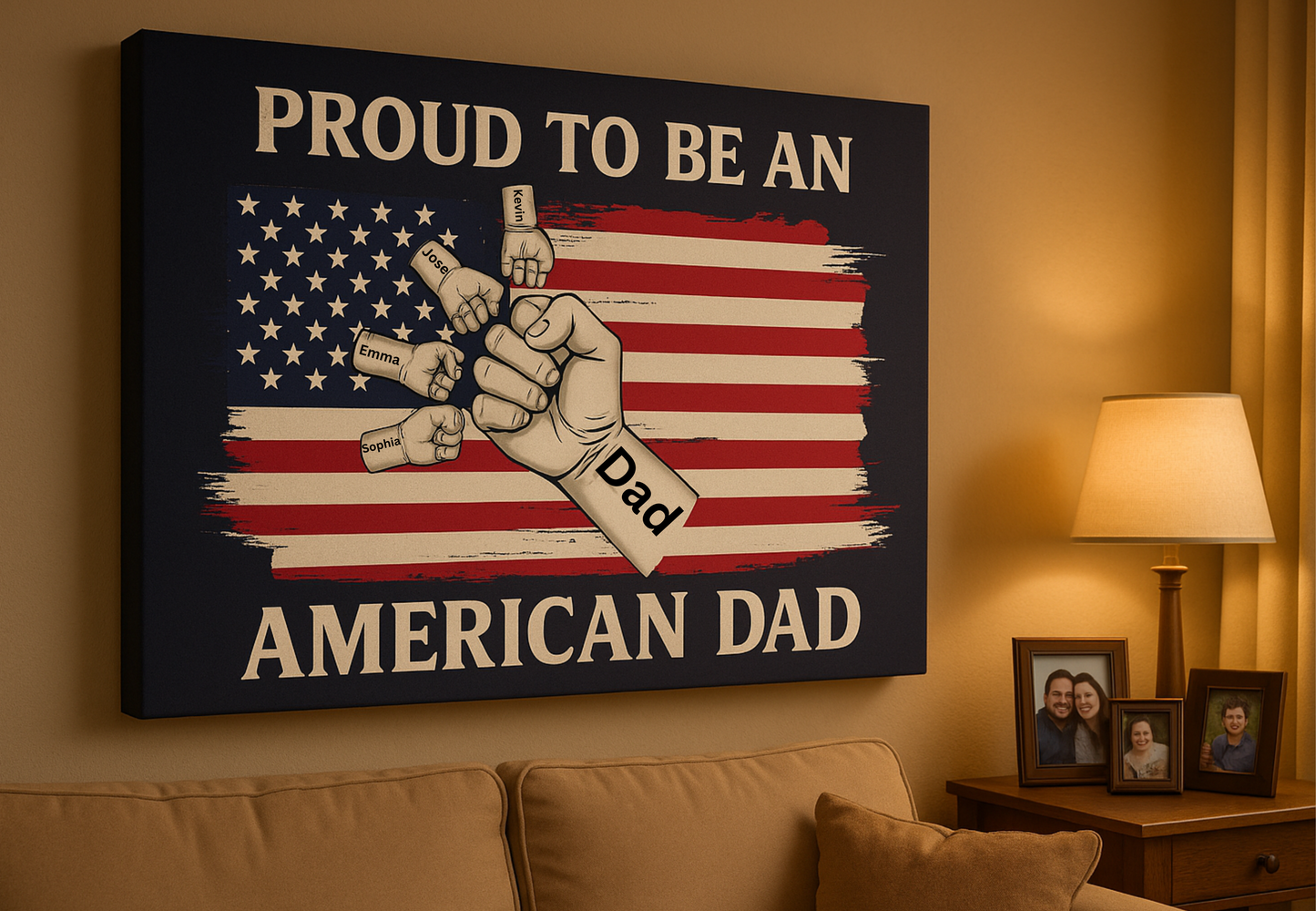 American Dad Fist Bump Canvas