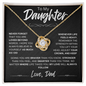 To My Daughter | Adjust your Crown | Love Knot Necklack