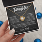 To My Daughter | Adjust your Crown | Love Knot Necklack