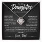 To My Daughter | Adjust your Crown | Love Knot Necklack