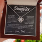 To My Daughter | Adjust your Crown | Love Knot Necklack