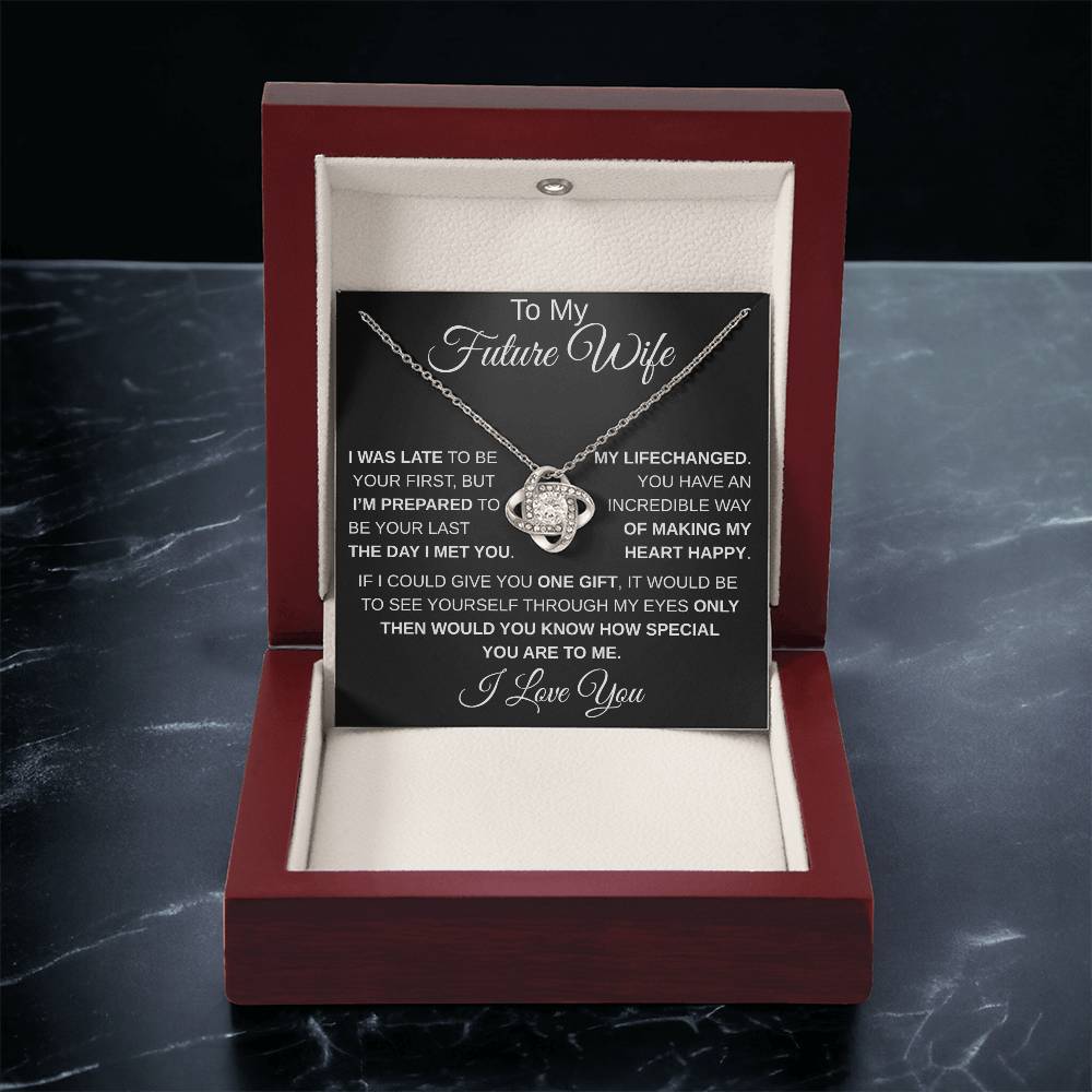 To My Future Wife I LoveKnot Necklace
