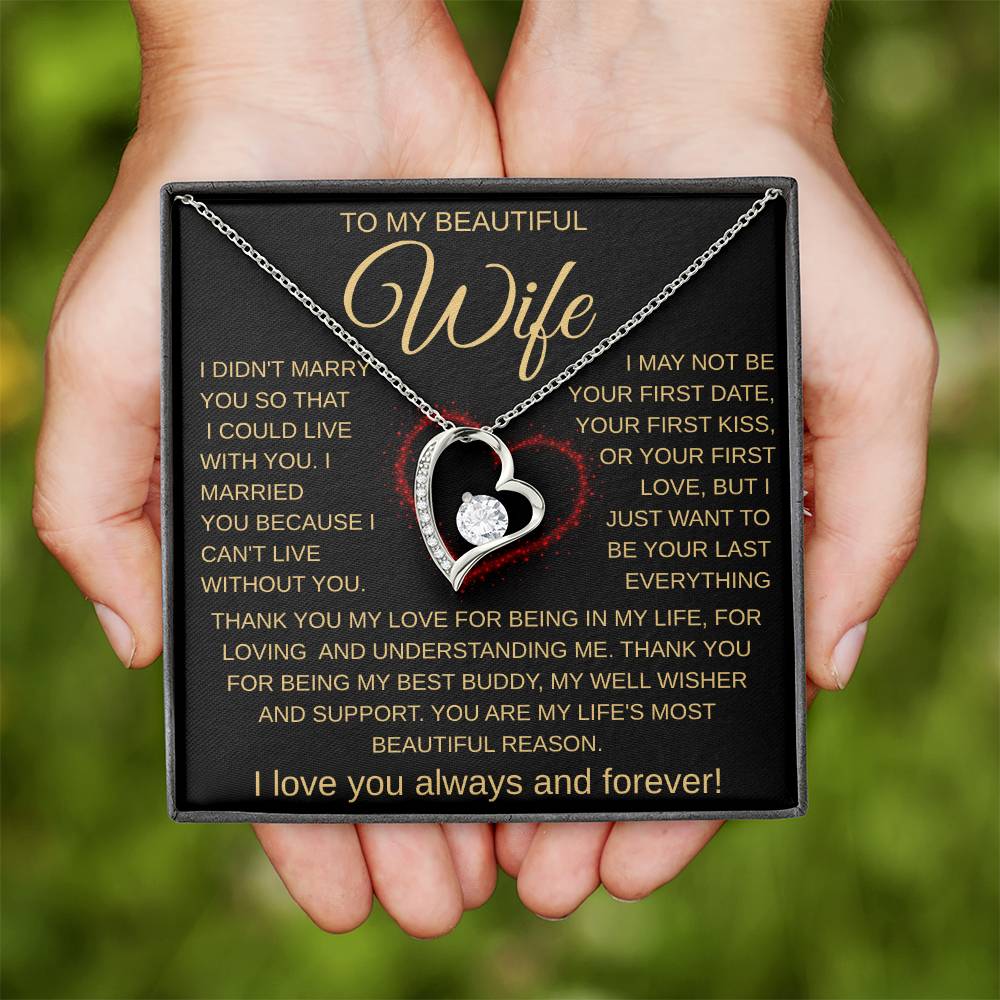 To My Beautiful Wife | Forever Love Necklace