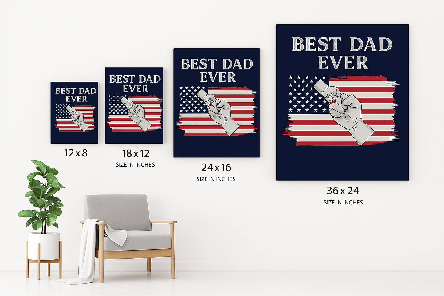 Personalized 'Best Dad Ever' Fist Bump Canvas | the perfect heartfelt Father's Day gift!