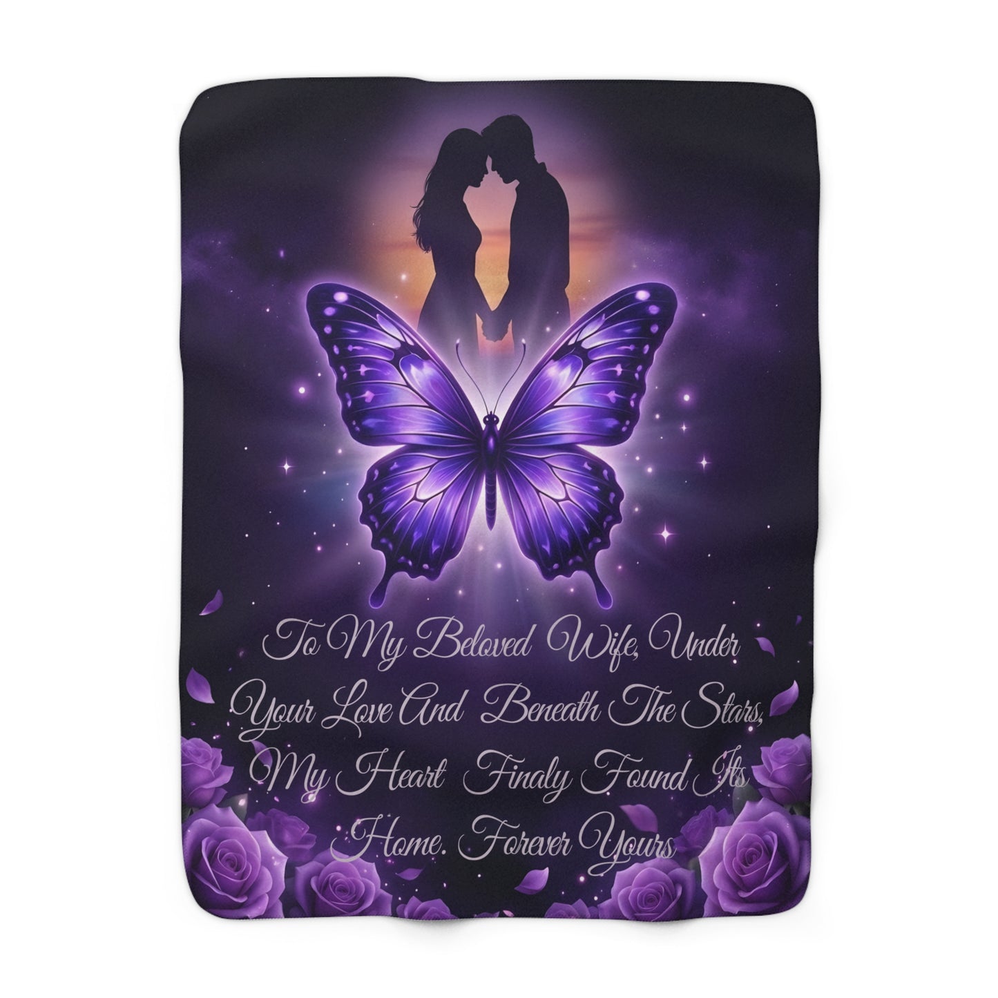 To My Beloved Wife Butterfly Blanket