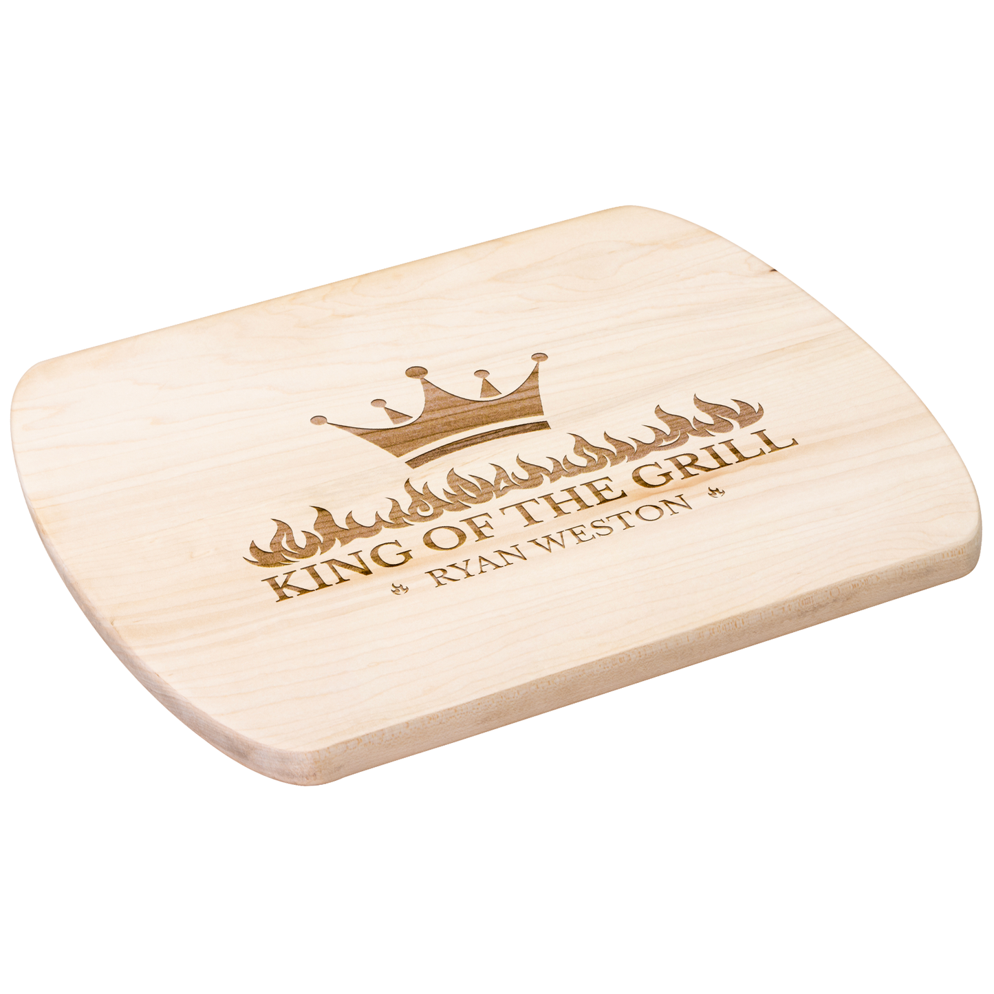King Of The Grill | Personalized Wooden Cutting Board