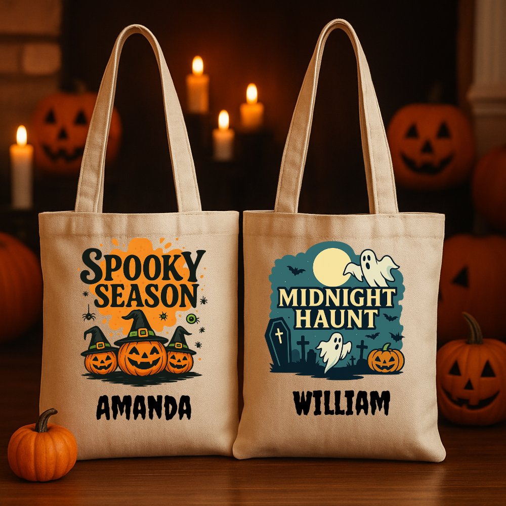 Personalized Halloween Trick-or-Treat Bag  Custom Name Tote