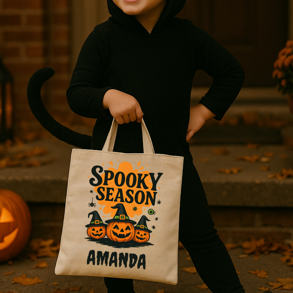 Personalized Halloween Trick-or-Treat Bag  Custom Name Tote