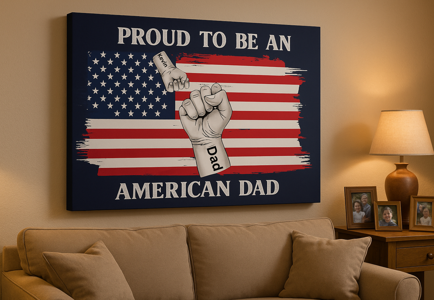 American Dad Fist Bump Canvas