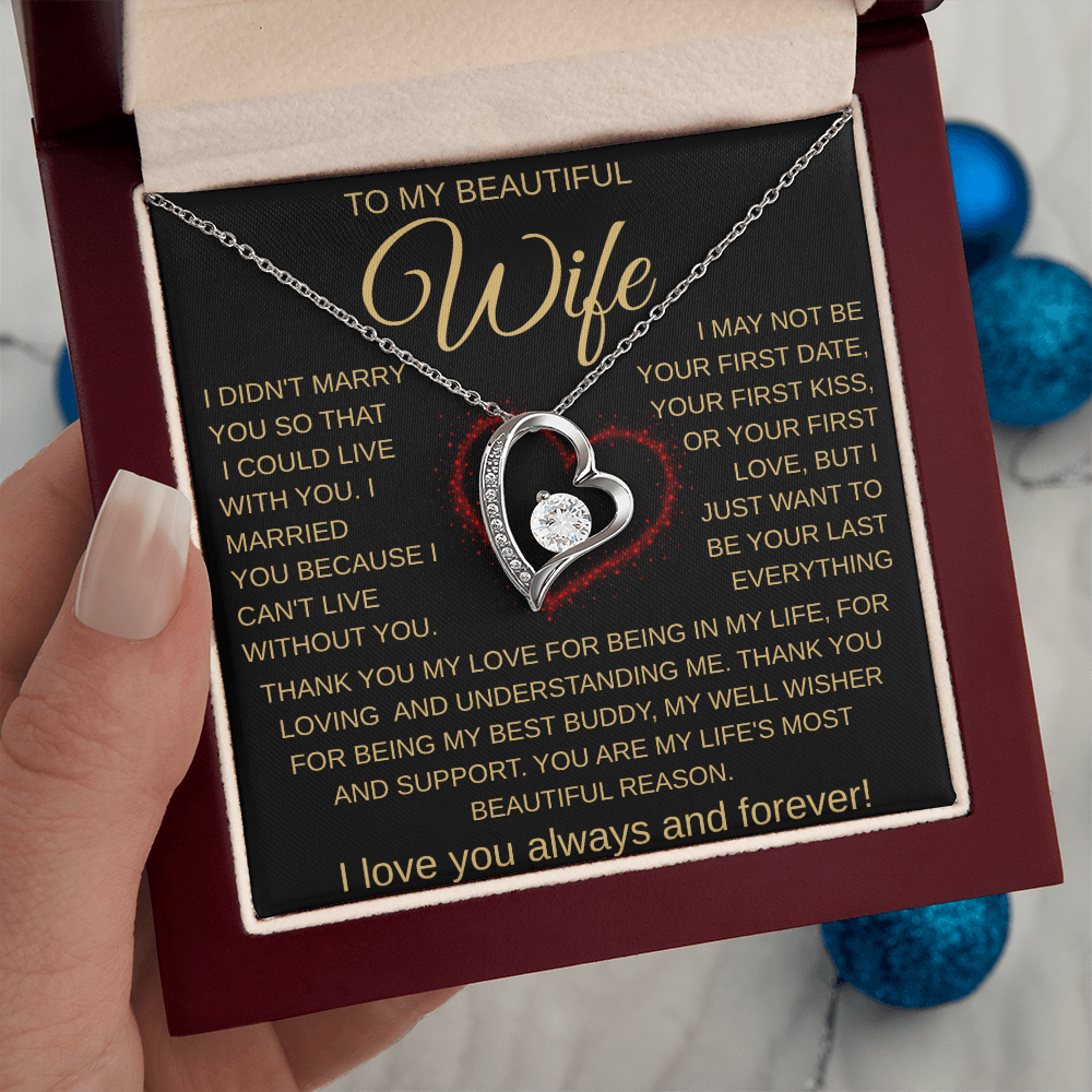 To My Beautiful Wife |  Forever Love Necklace