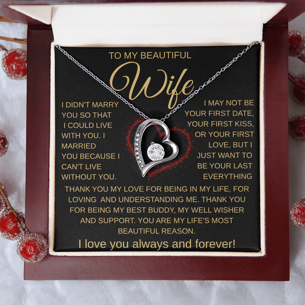 To My Beautiful Wife |  Forever Love Necklace