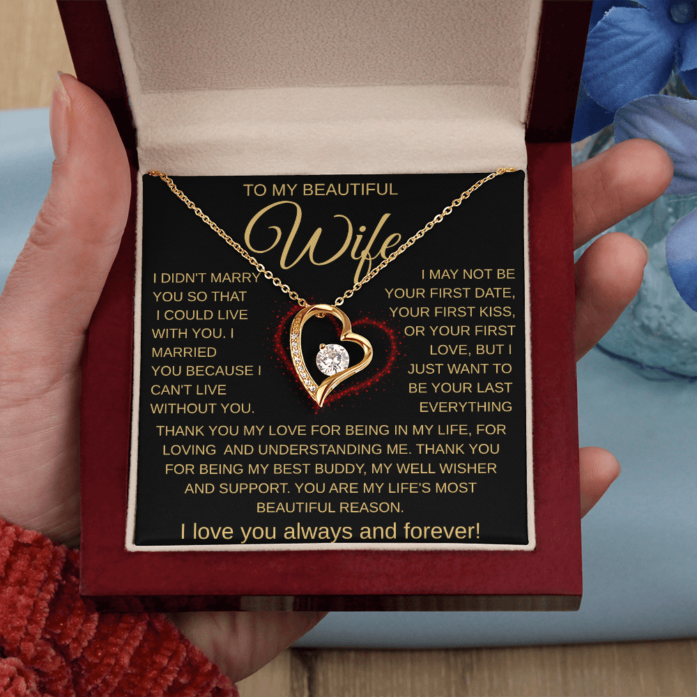 To My Beautiful Wife |  Forever Love Necklace