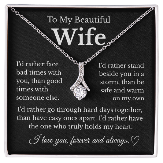 To My Beautiful Wife | Alluring Beauty Necklace