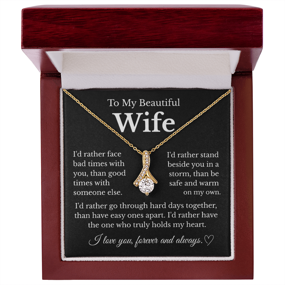 To My Beautiful Wife | Alluring Beauty Necklace