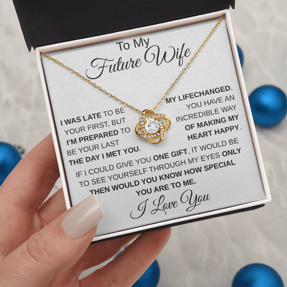 To My Future Wife I LoveKnot Necklace