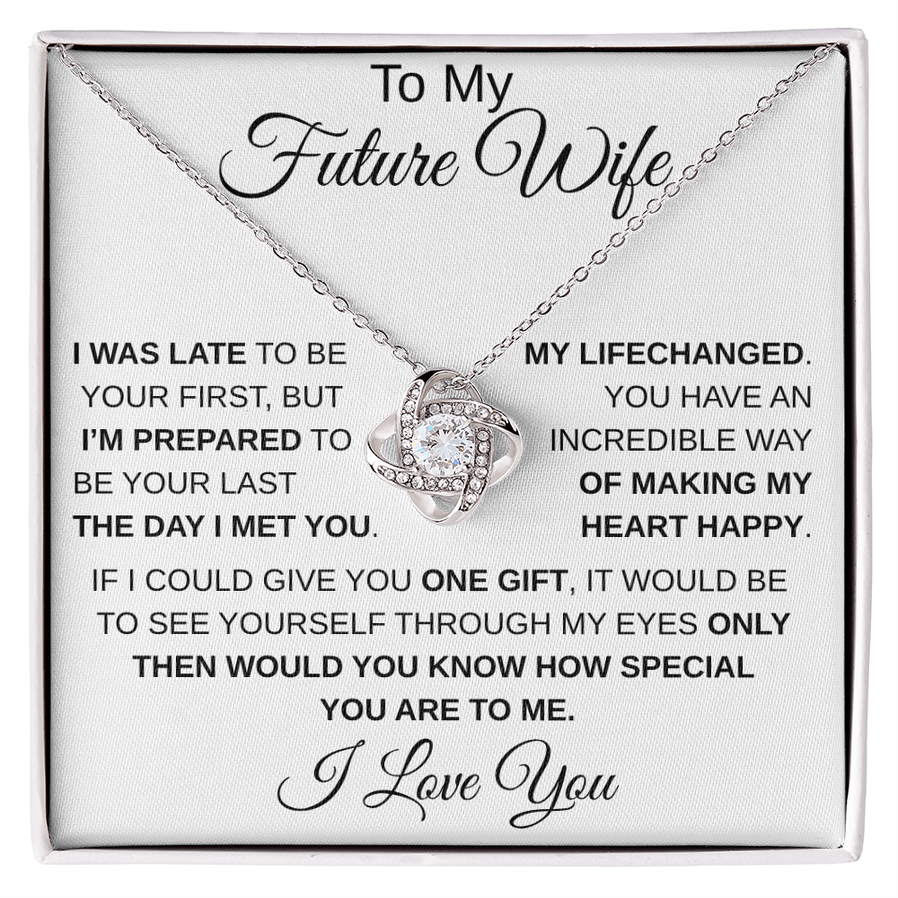 To My Future Wife I LoveKnot Necklace