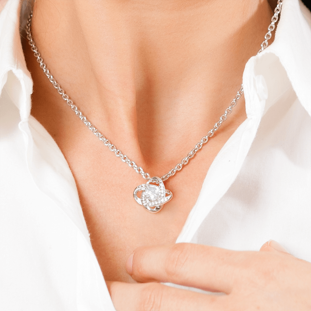 To My Beautiful Wife - Love Knot Necklace