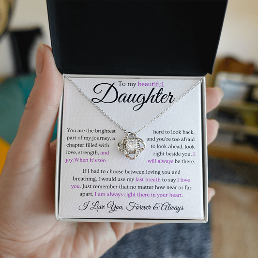 To My Daughhter - Love Knot NeckLace