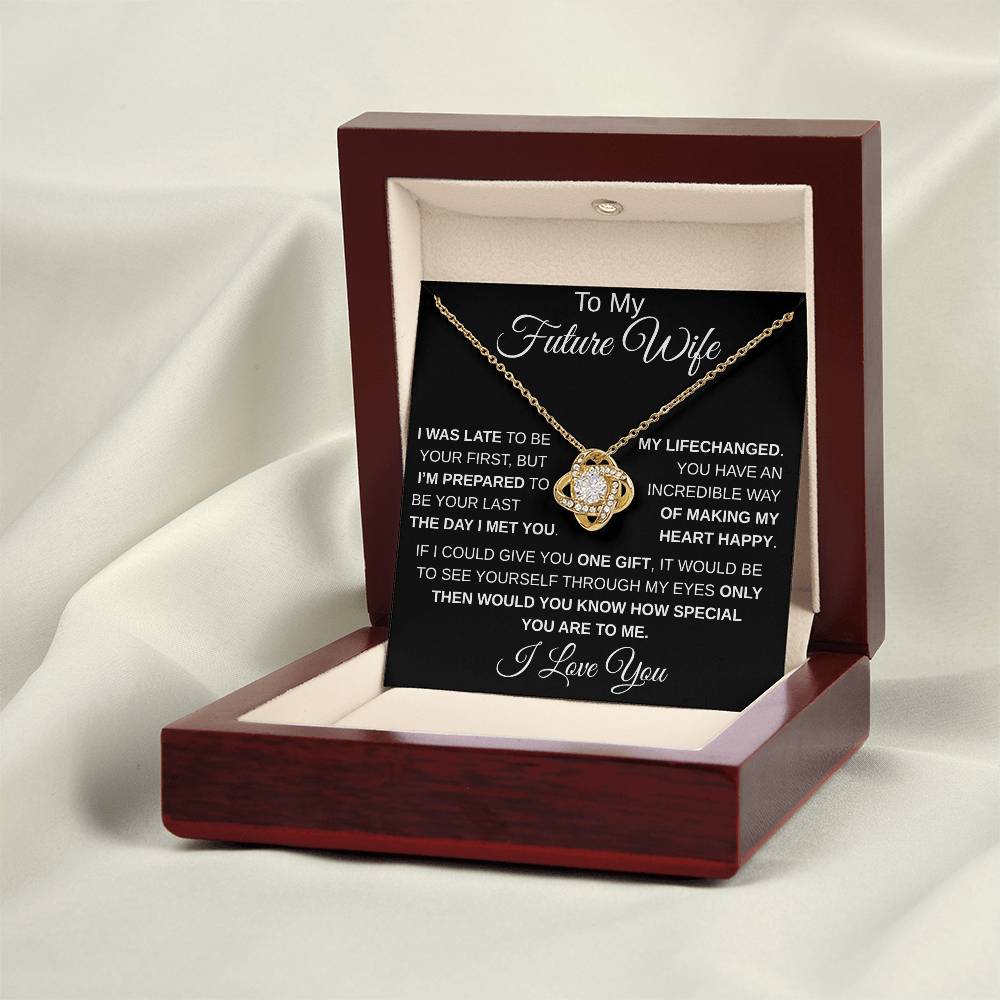 To My Future Wife I LoveKnot Necklace
