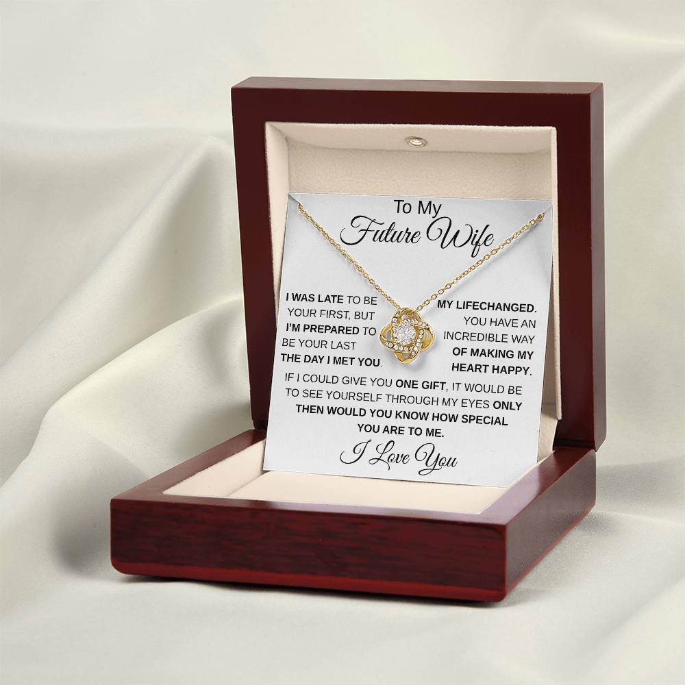 To My Future Wife I LoveKnot Necklace