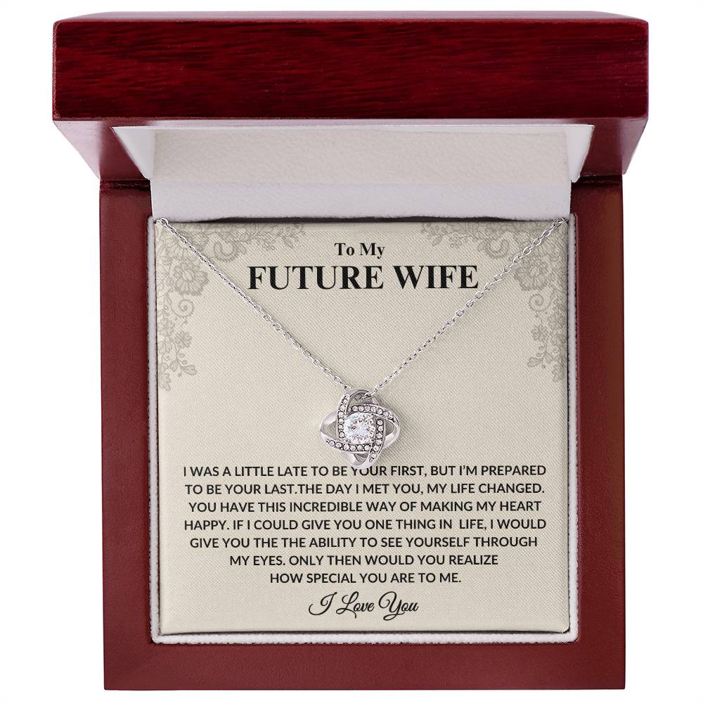 To My Future Wife I LoveKnot Necklace