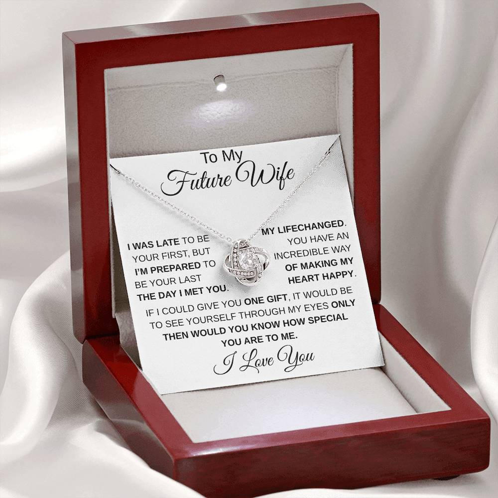 To My Future Wife I LoveKnot Necklace