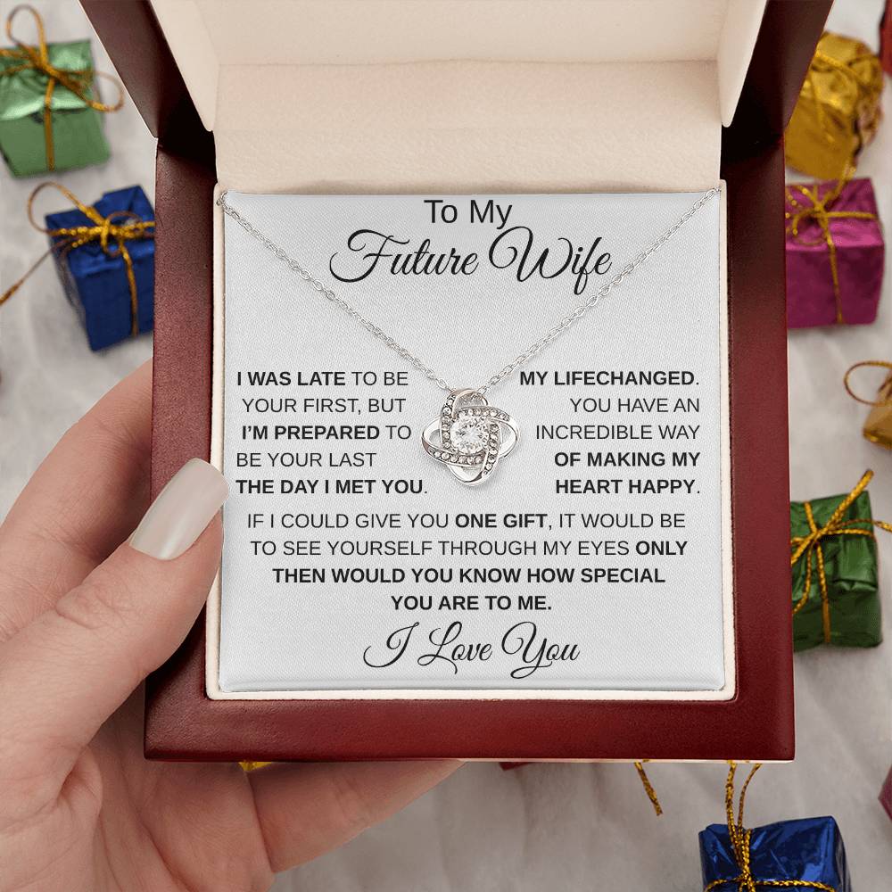 To My Future Wife I LoveKnot Necklace
