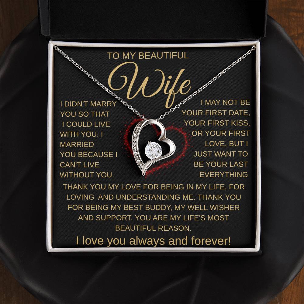 To My Beautiful Wife |  Forever Love Necklace