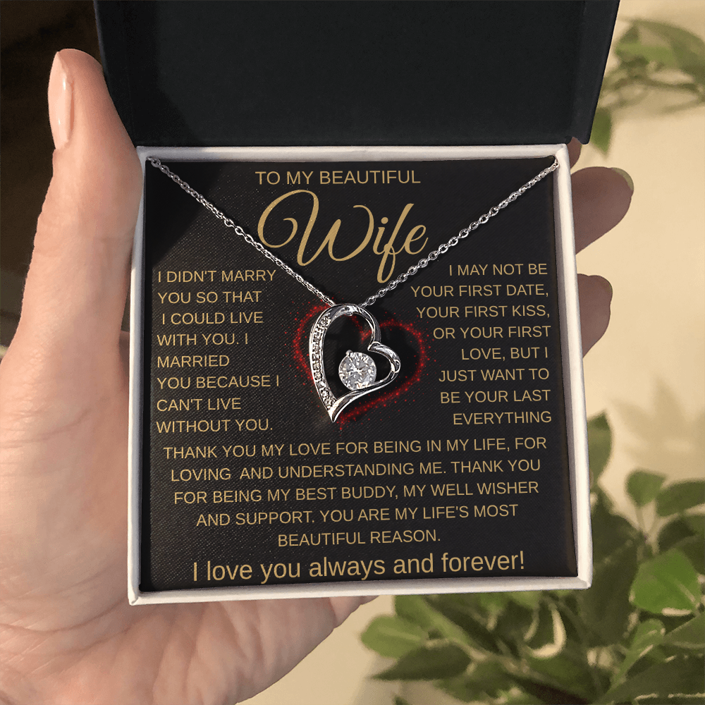 To My Beautiful Wife |  Forever Love Necklace
