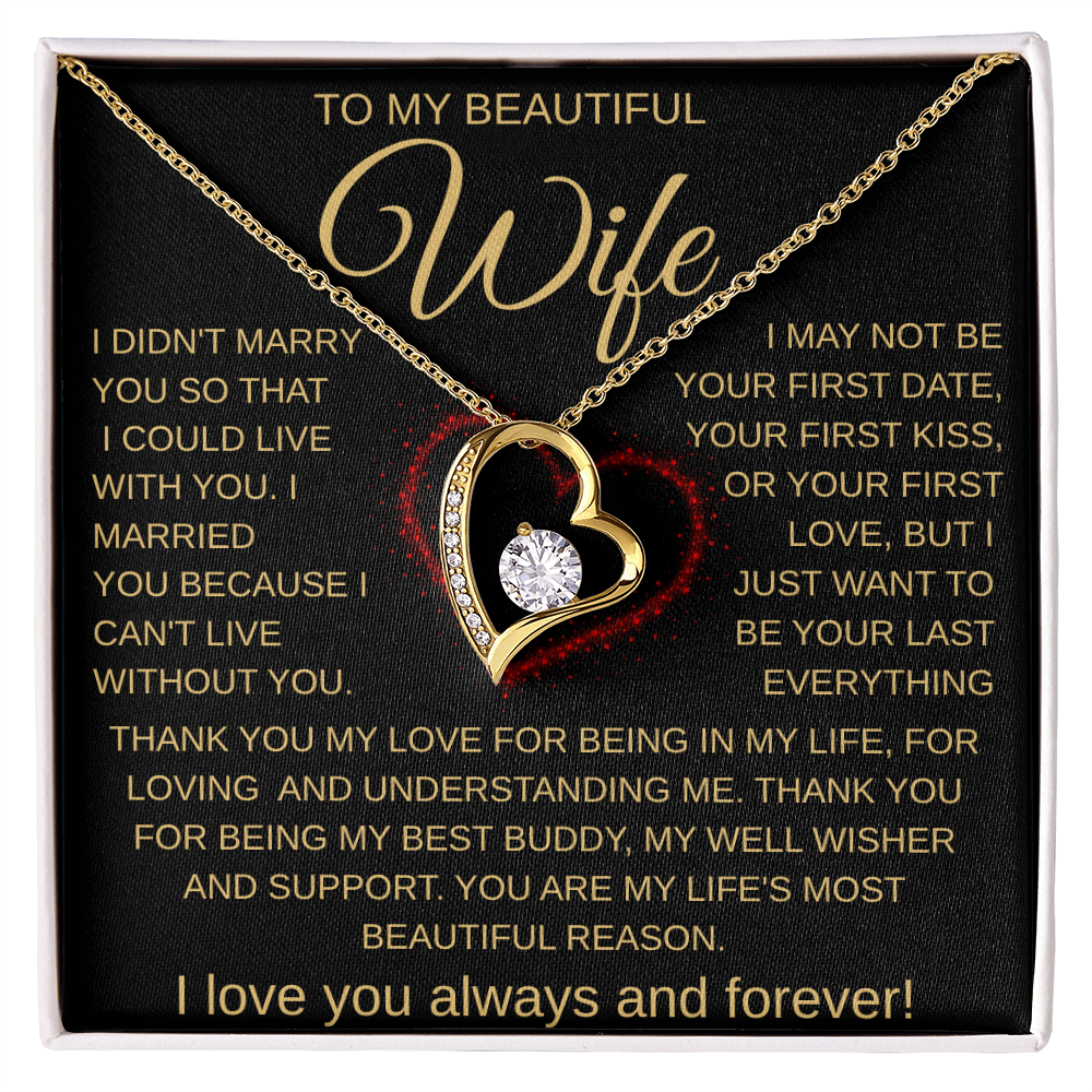 To My Beautiful Wife |  Forever Love Necklace