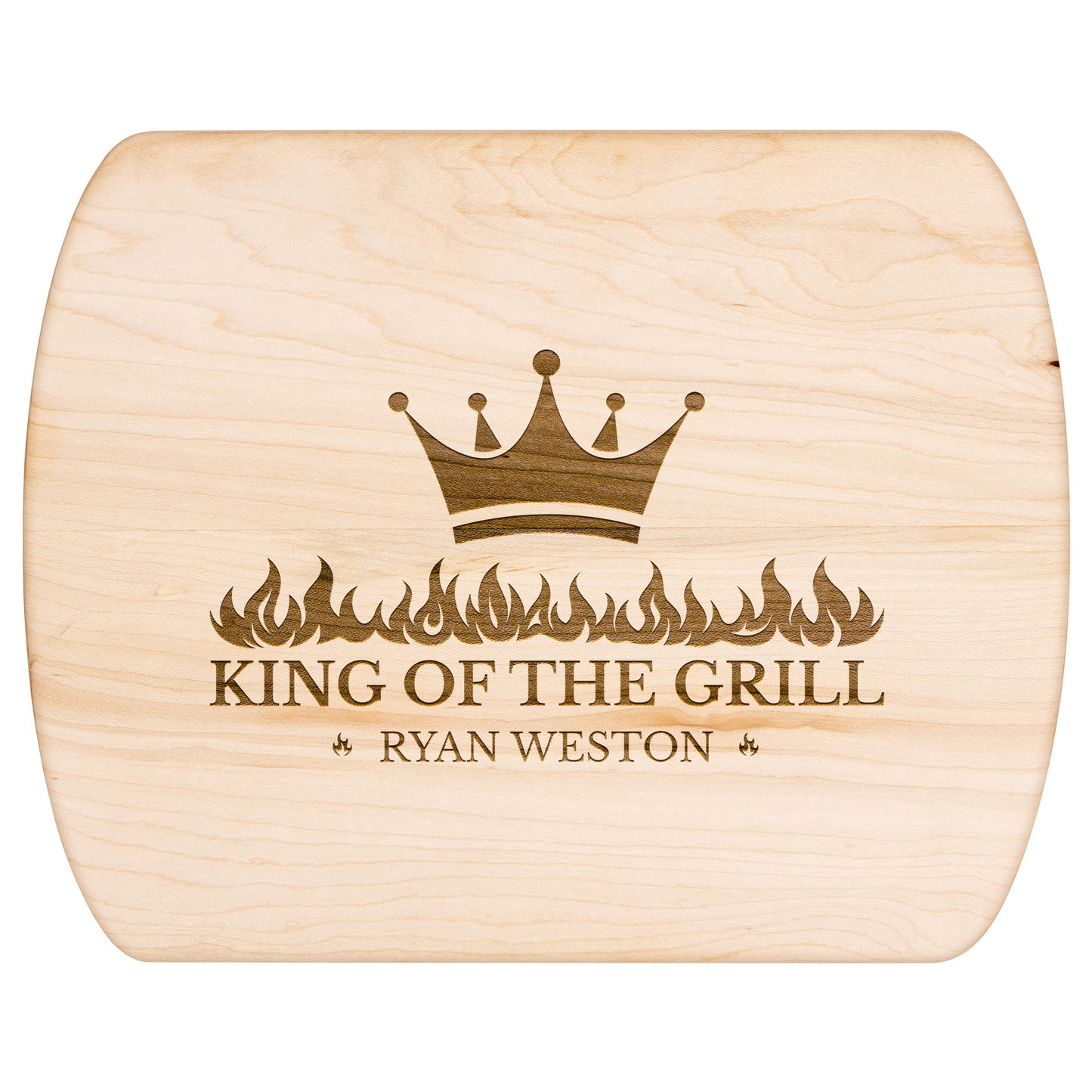 King Of The Grill | Personalized Wooden Cutting Board