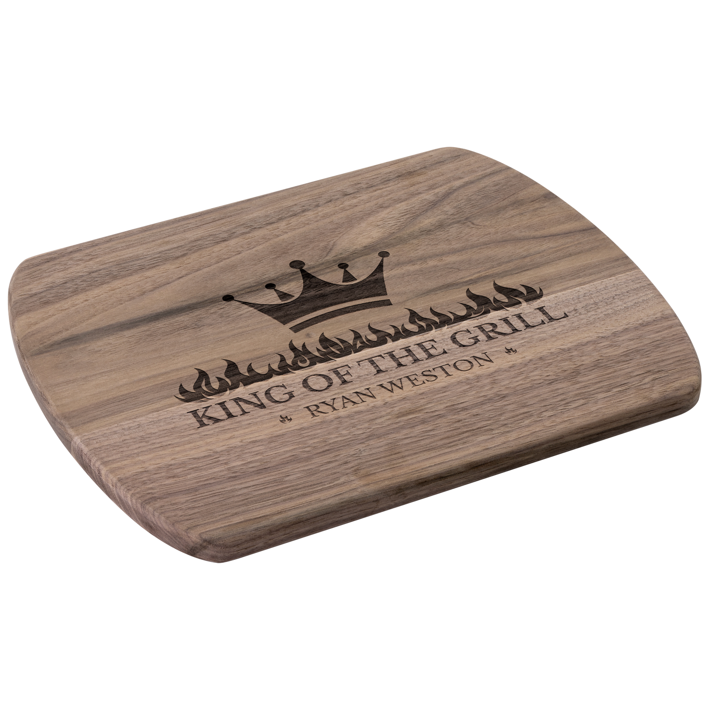 King Of The Grill | Personalized Wooden Cutting Board