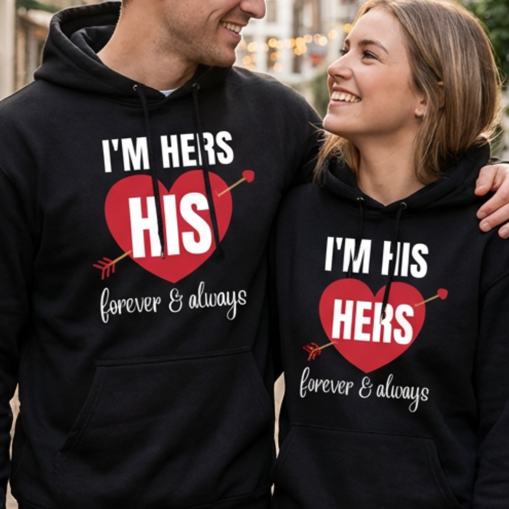 His & Hers Forever Hoodie Set | Matching Couple Gift