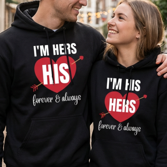 His & Hers Forever Hoodie Set | Matching Couple Gift