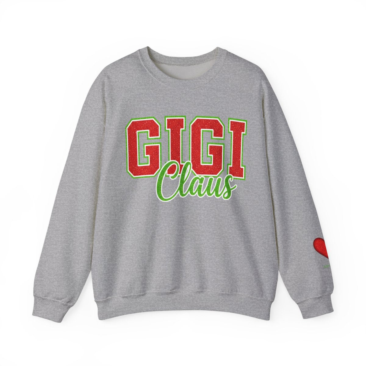 Unisex 'GIGI Claus' Heavy Blend Glitter Crewneck Sweatshirt - Cozy Holiday Loungewear